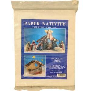 Design Works Paper Nativity Twist Craft Kit Stable #431 NEW NOS Vintage
